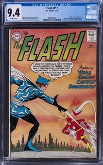 1960 DC Comics "Flash" #117 - (First Appearance of Captain Boomerang) - CGC 9.4 Off-White Pages 